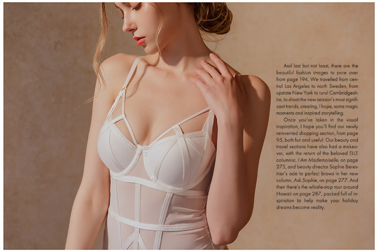 Sexy Lace Gathering Top Support Women's Underwear Girls' Bra Set_voghion.com