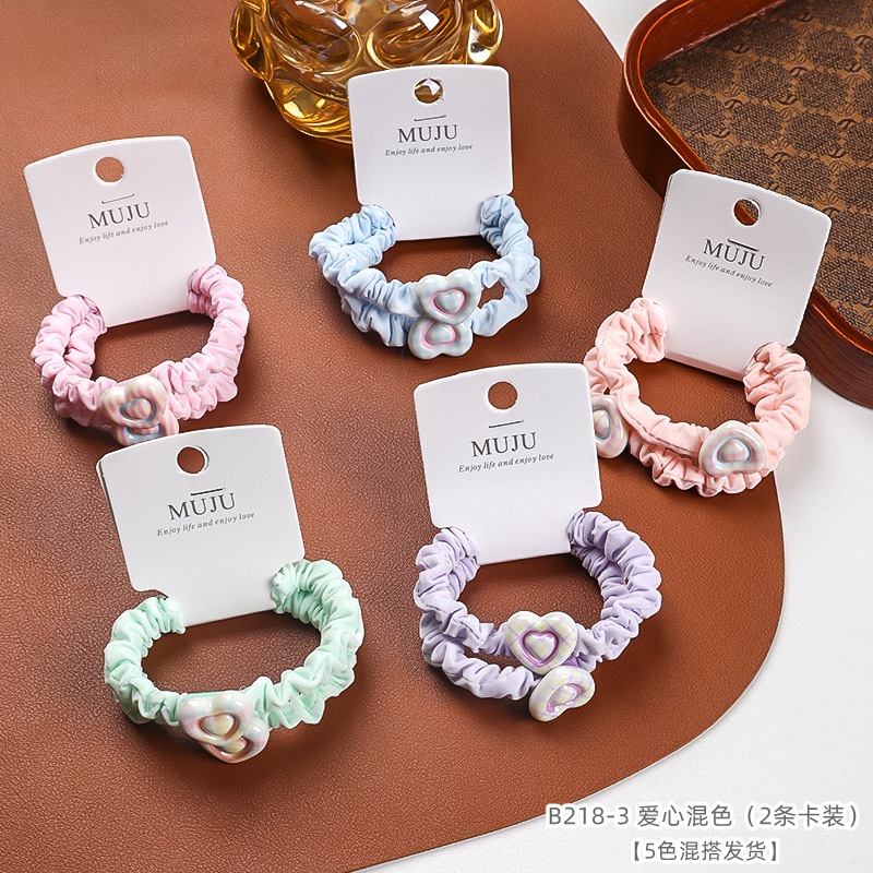 [Carga de tarjeta] sensación de alto nivel coreano de cabello de código de barras de moda de alta elasticidad de cabello anillo de cabello correa de cola de caballo