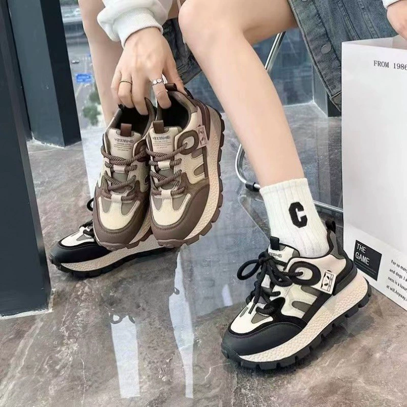 Женские туфли Forrest Gump, весна 2025, новые цветовые сочетания, универсальные вафельные туфли на мягкой подошве, популярные нескользящие туфли для спорта и отдыха для папы