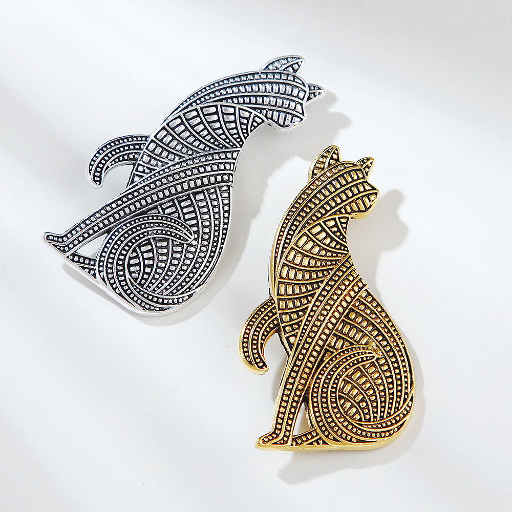 broche médiévale animal tigre broche chat rétro ancienne personnalité nouvelle niche accessoires broche_voghion.com