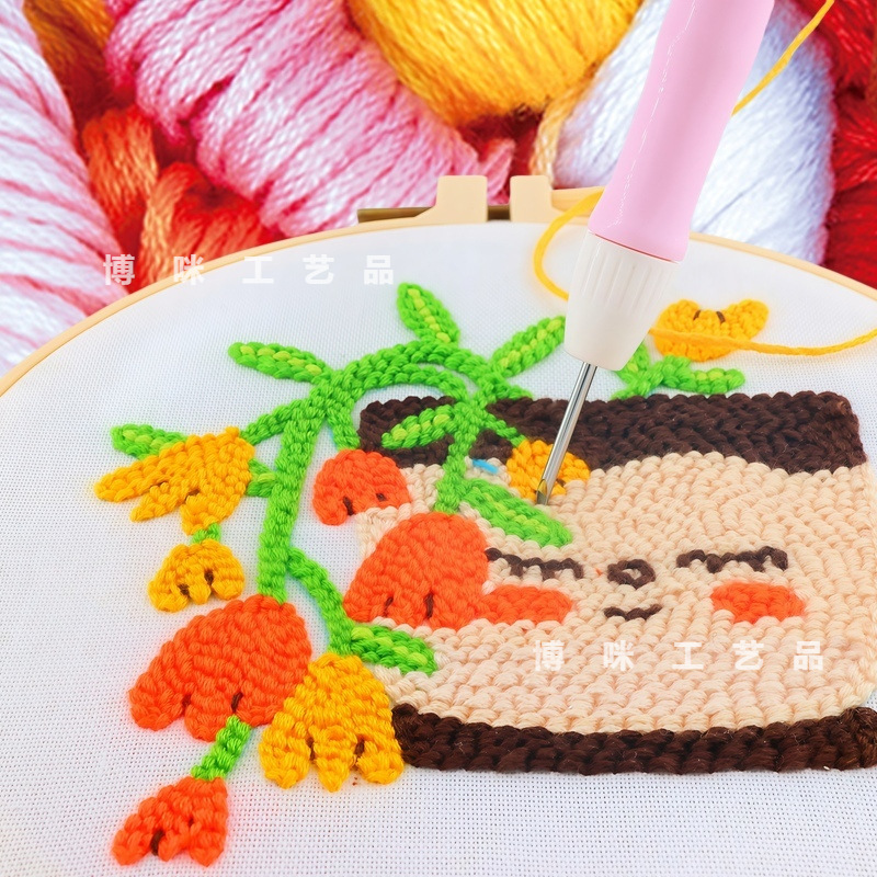 Nuevo paquete de material DIY completo de flores hechas a mano serie de bordado de animales