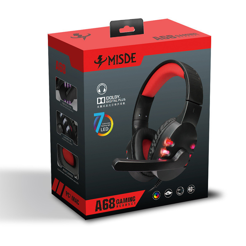 卸売りA68ヘッドセット式ノートパソコンのヘッドフォンゲームのヘッドフォンと麦教育ネットの授業パソコンのヘッドフォン|undefined
