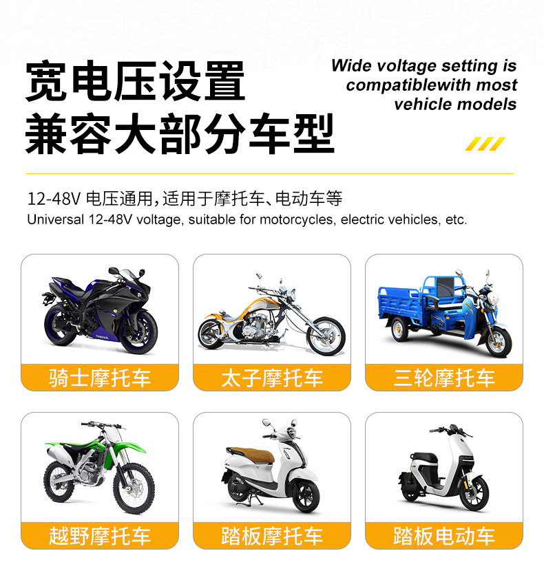 Cross-border LED yellow-white light strobe 8-bead spotlight lens motorcycle light car modification work vehicle headlight