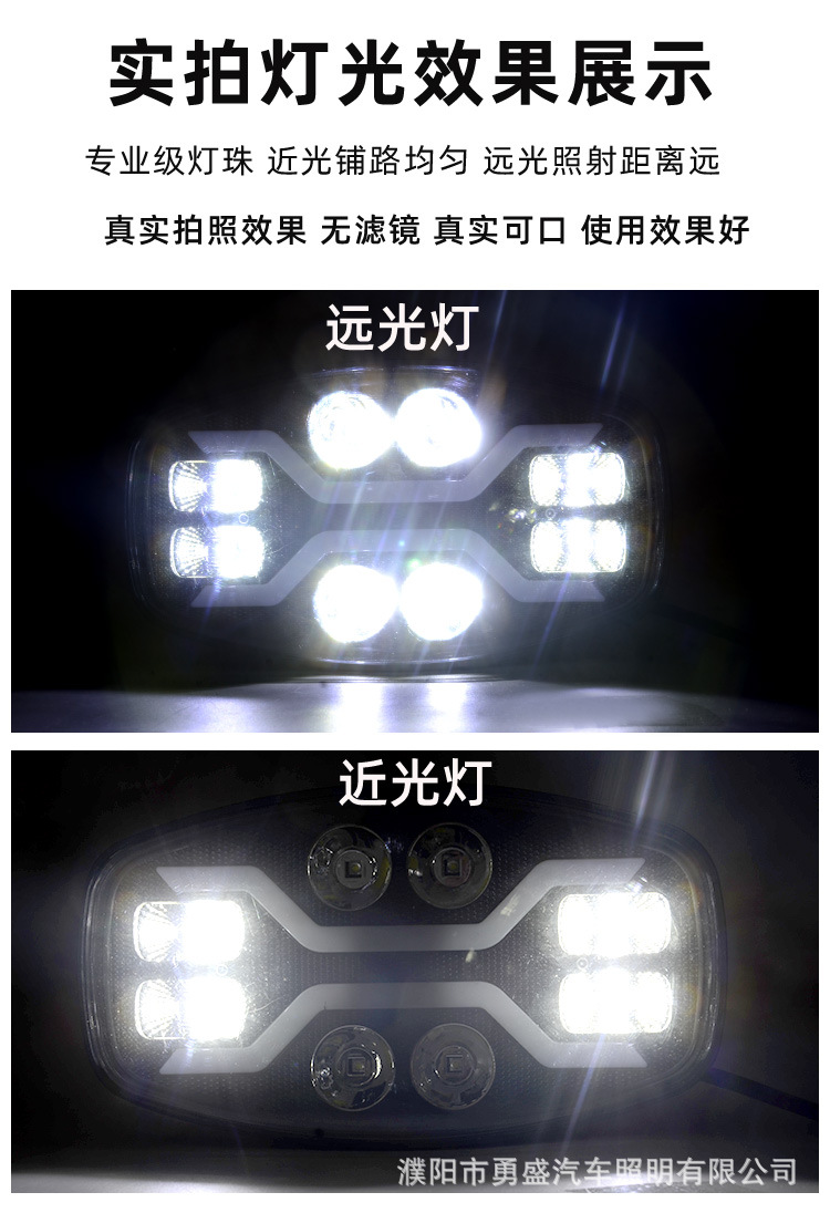 New 9inch Euro Truck Modified Light High-Power High-Brightness Work Light Driving Light Marine Searchlight Universal Model