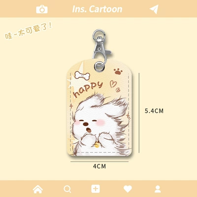 Vehicle Remote Control Shell Protective: Electric vehicle key cover shell - nfc-card-holder-scruffy-white-dog