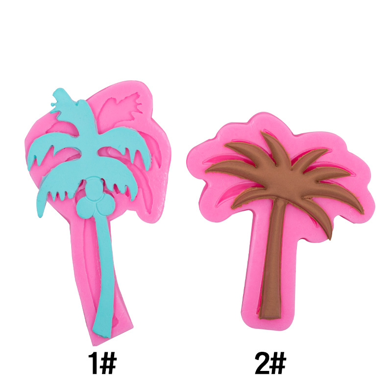 Nueva hornear Coco árbol modelado molde de silicona DIY fondant cake chocolate decoración del borde arcilla epoxi