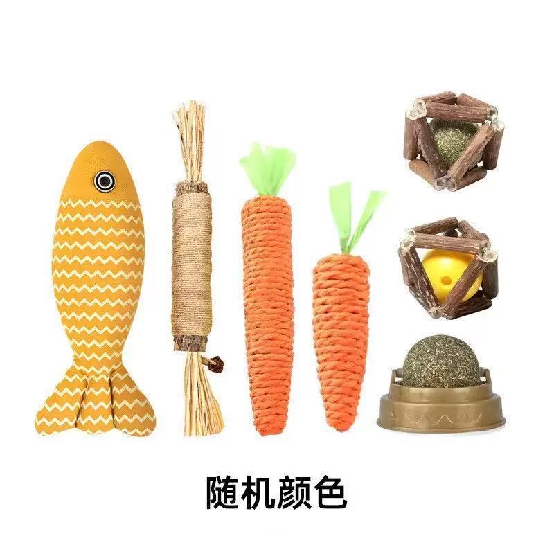 玩具大礼包猫薄荷磨牙棒逗猫棒剑麻球耐咬发声自嗨解闷厂家直销|undefined