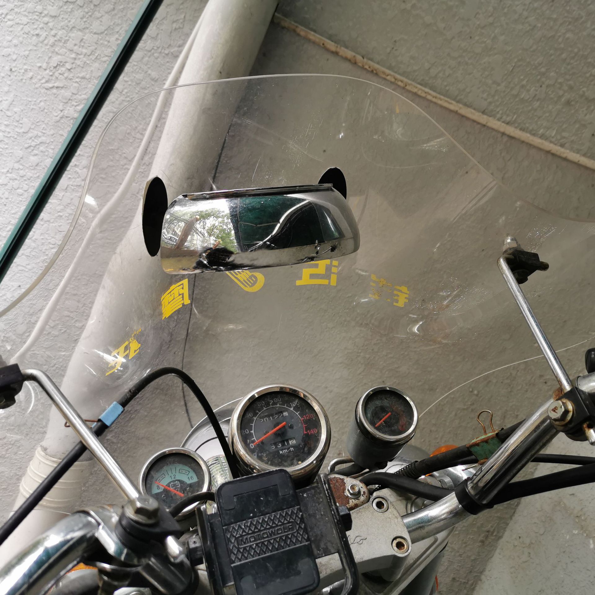 FLYQUICK transfronterizo e-commerce 180 ° Gran Angular motocicleta parabrisas gran espejo retrovisor auxiliar espejo retrovisor