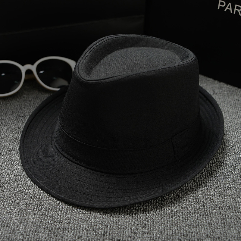 Algodón y lino tela Panamá color sólido Bowler sombrero Jazz sombrero sol sombrero para hombres y mujeres pareja sombrero de sol británico