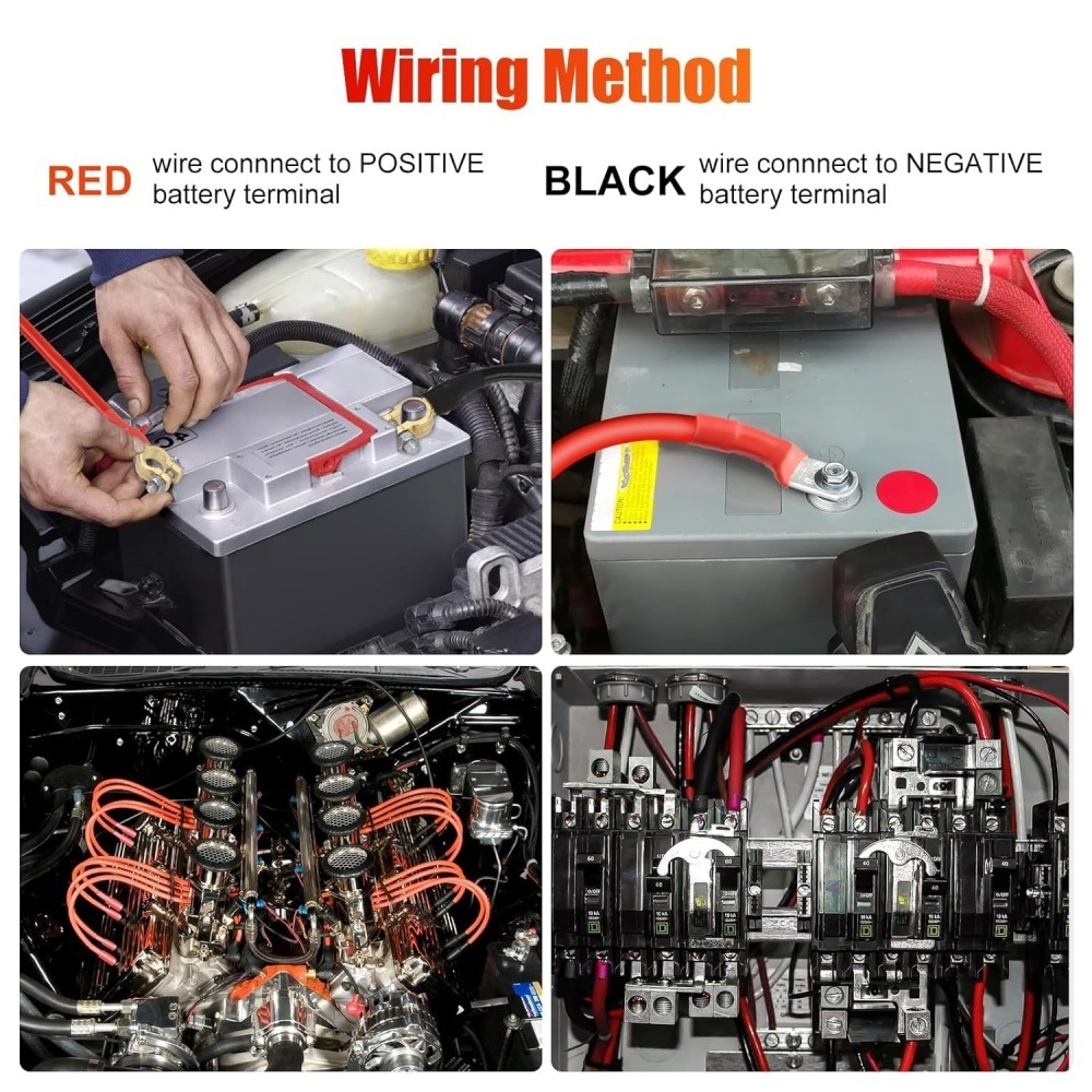 2Awg35 Square Automotive Battery Connection Cable Extension Cable Power Inverter Cable New Energy Vehicle Accessories Wholesale