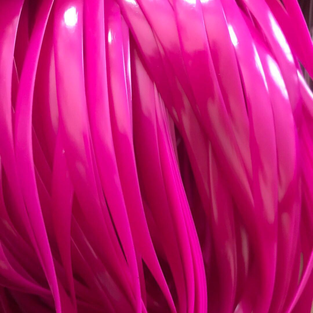 8mm 로즈 레드 플랫 바인