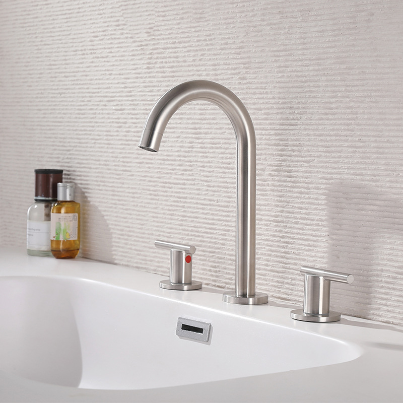 Cross-Border American-Style Hot and Cold Dual-Handle Dual-Opening Faucet for Bathroom, Kitchen Sink, Dish Basin, and Washbasin