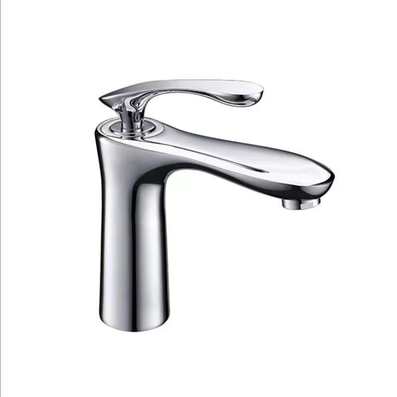 Alto estándar incorporado solo agujero grifo negro lavabo grifo oro pato lengua plana lavabo bajo encimera cuenca grifo