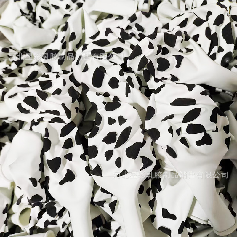 Amazon Jungle Animal Impresión Set de globos al por mayor 12 pulgadas bloque de vaca impresión de patas de leopardo diseño de fiesta