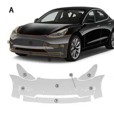 Tesla Model 3 Special Car Body Invisible Tpu Film Paint Protection Film Anti-Scratch with 5-Year Warranty (Car paint protective film) - package-1-tpu