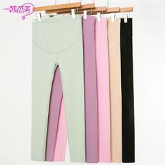 One piece of German velvet pregnant women's warm and seamless thickened waist adjustable pregnancy bottoming long johns and pajamas 3211