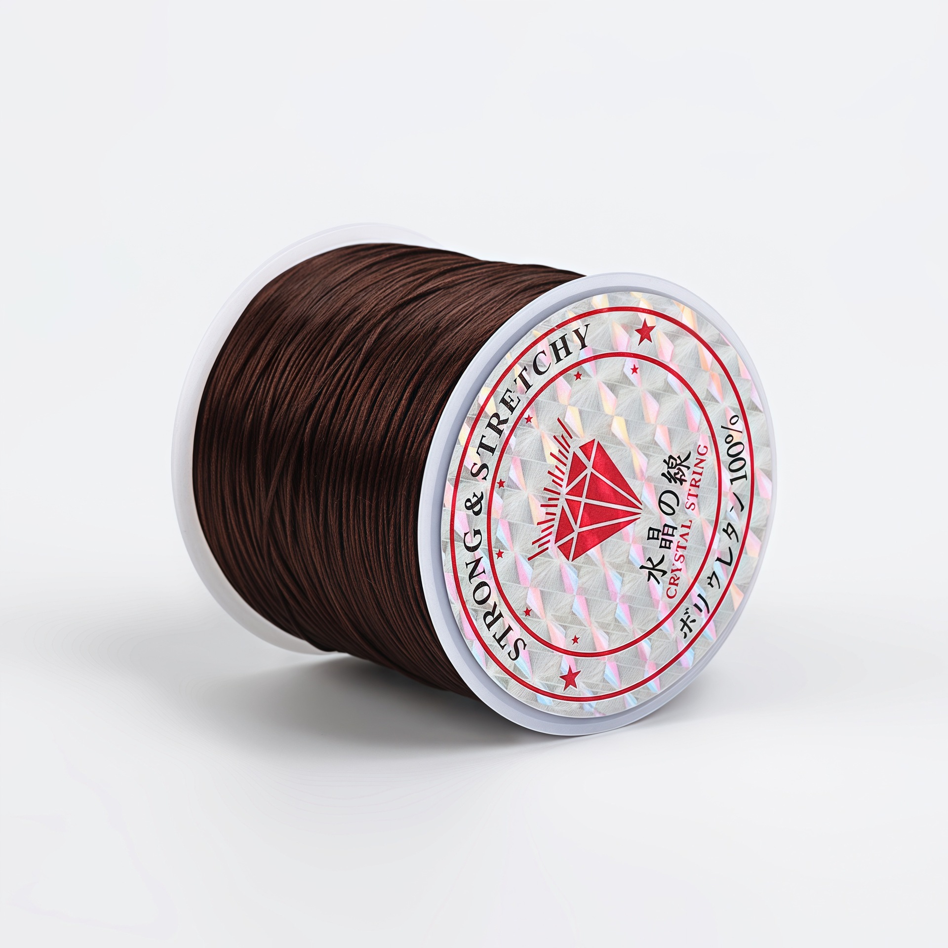 Flat elastic thread [coffee]