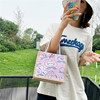 Fresh capacious cloth bag, brand linen bag, cartoon shopping bag, 2022 collection, Korean style