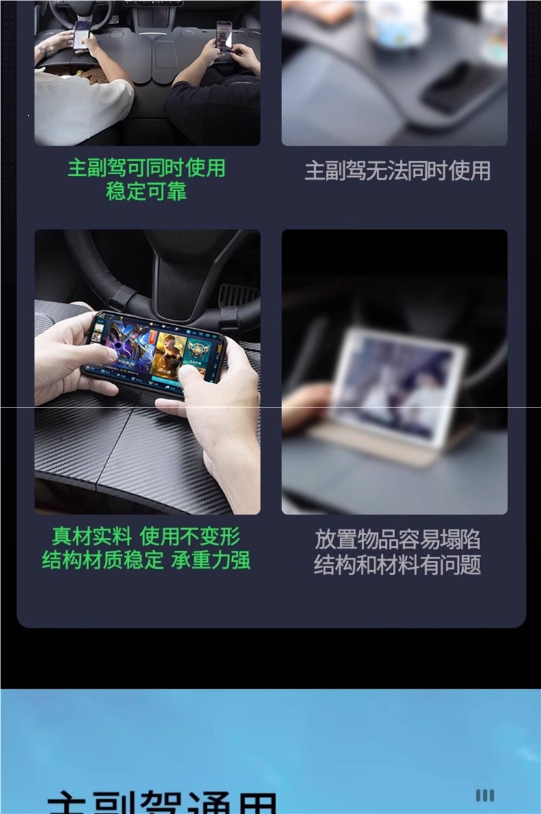 Suitable for the Updated Version of Tesla Model 3/Y Car Dining Tray Yl Front Seat Folding Computer Desk Accessories