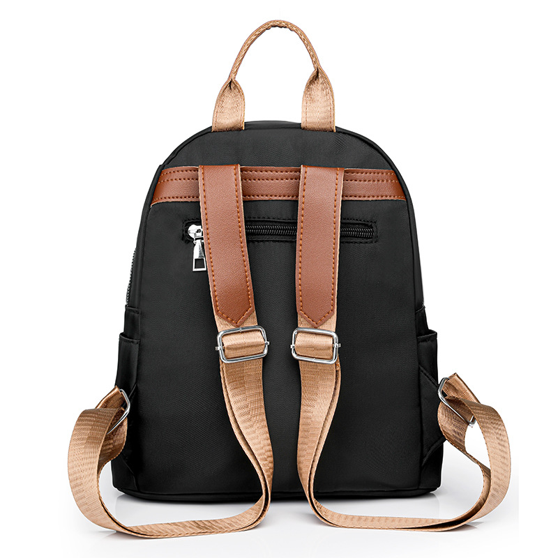 Mochila de gran capacidad para mujer 2024 nueva mochila de nailon para mujer de color de contraste para estudiantes universitarios