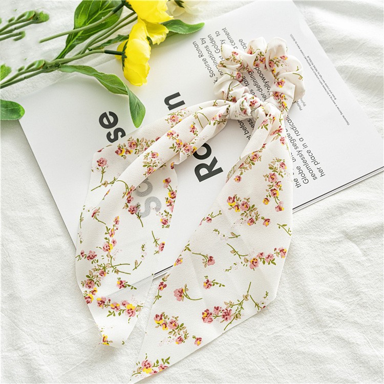Ribbon Design Sweet Style Sweet Ditsy Floral Cloth Ribbon Hair Tie