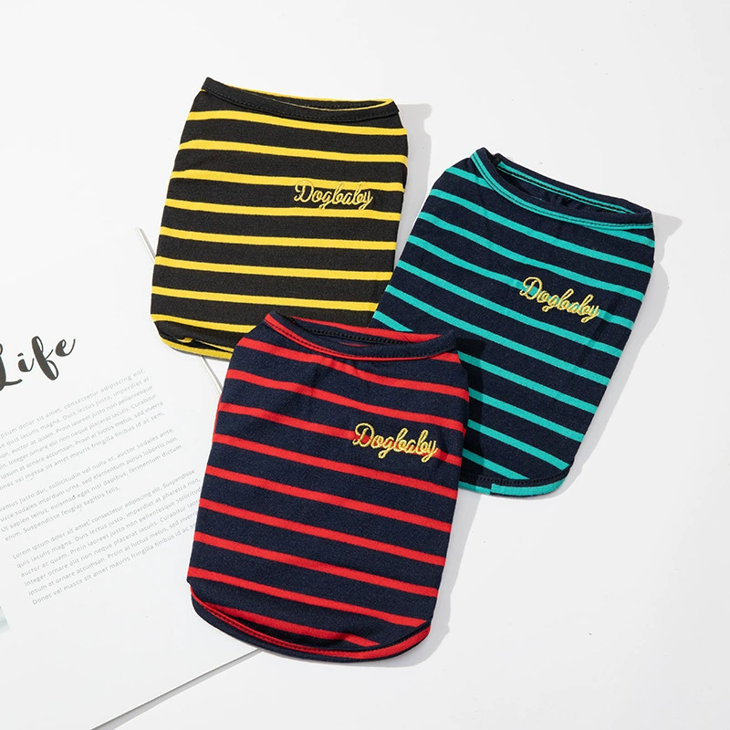 Источник Завод Pet Полосатый Одежда Собака Одежда Pet Жилет Одежда Для Собак