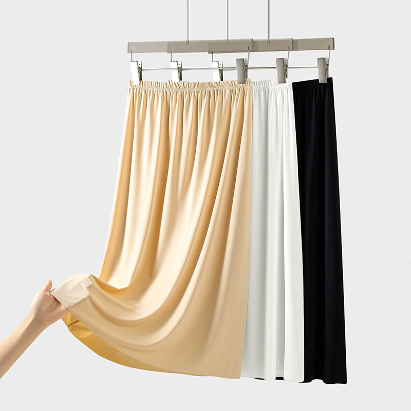 内衬裙半身裙夏季冰丝内衬裙打底裙薄安全衬裙走光内搭短裙中长款