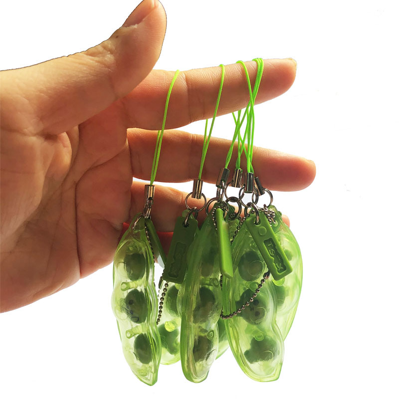 Edamame Clip Key Chain Key Chain Mobile Phone Pendant Squeeze Vent Toy