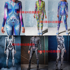 2023欧米の連体レオタードの彩色はファッションのきめの3dデジタルのプリントの連体の服のコスプレの女性の連体を描きます。