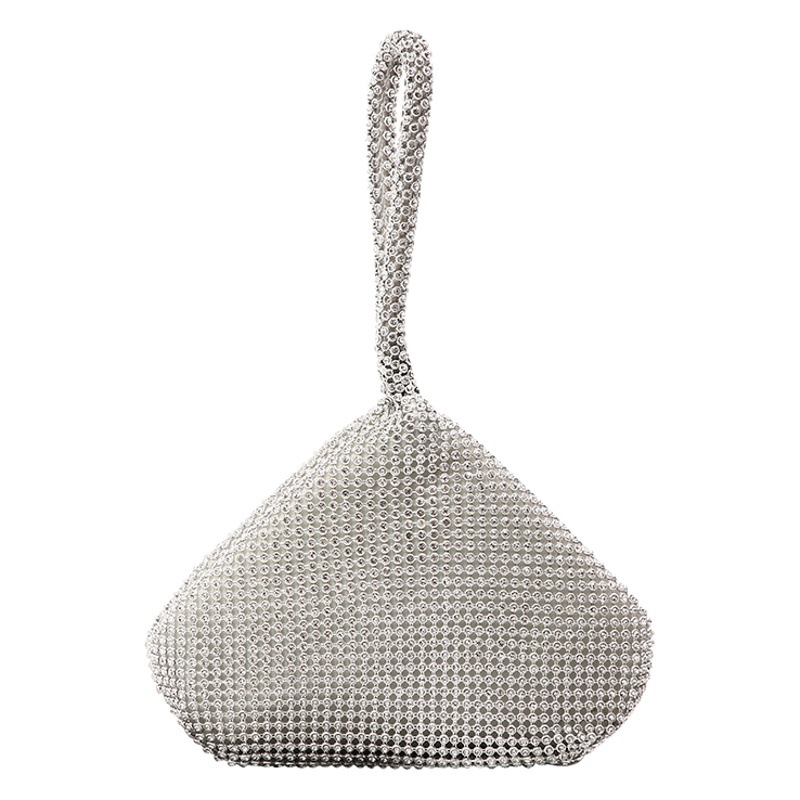 Bolso de banquete con incrustaciones de diamantes de imitación de embrague de mujer bolso de mina moda fiesta de noche bolso europeo y americano bolso de noche suave en forma de bolsa