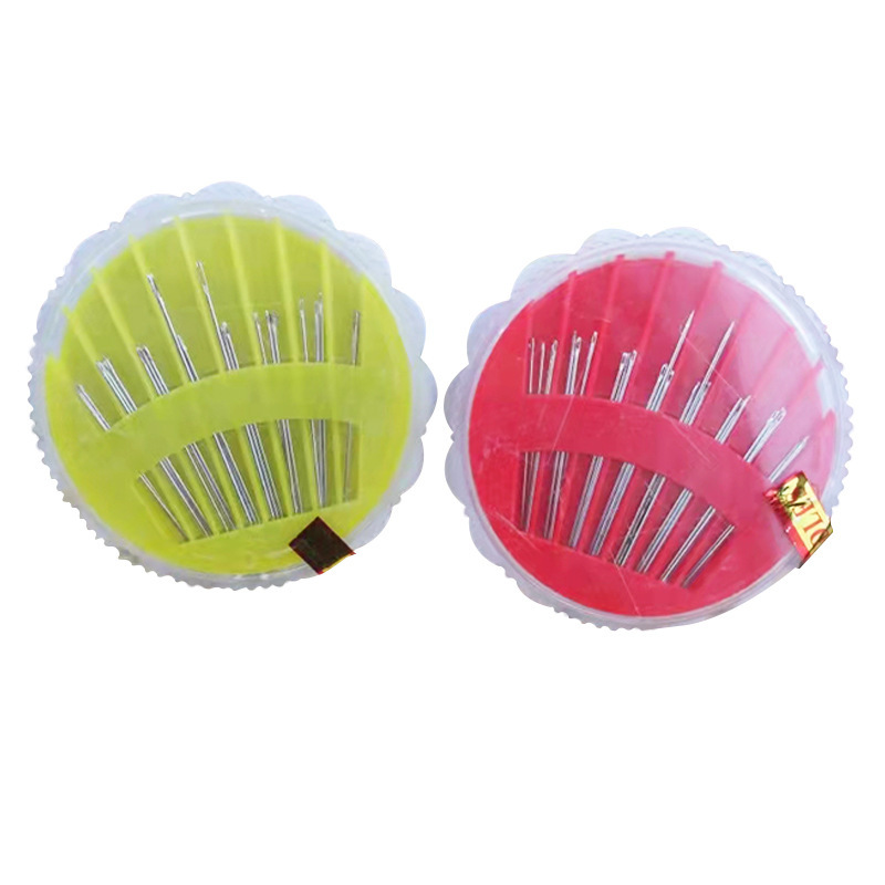 Fabricante al por mayor herramientas diy diarias en el hogar aguja de sutura manual aguja de disco aguja caja de aguja multicolor al por mayor