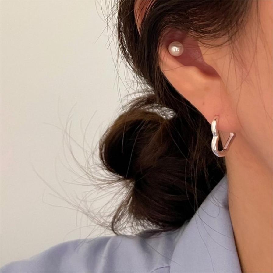 925 Sterling Silver Ear Needle Material 1 Pair 18K Gold Plated 925 Sterling Silver 925 Sterling Silver Earrings Heart Shape Earrings