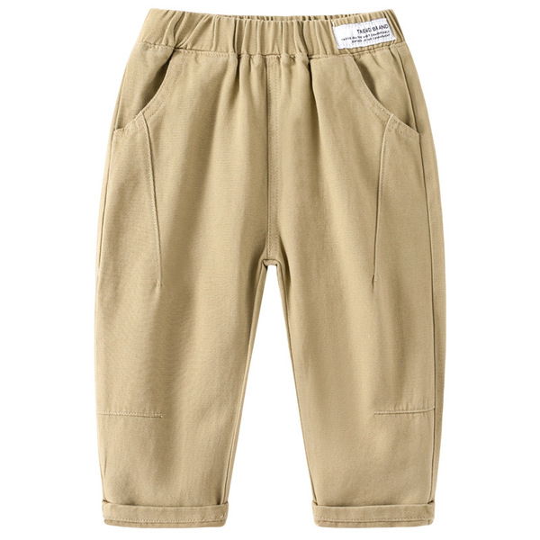 spring children's solid color trousers for boys for leisure
