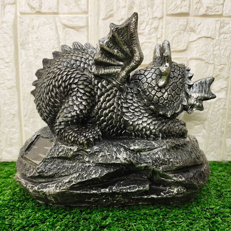 Lámpara solar pequeño dinosaurio decoración lámpara jardín creativo decoración escultura balcón artesanía paisaje Decoración
