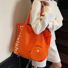 大容量バッグ女性2025秋冬レトロ新レジャー通勤大学生の授業シングルバッグ