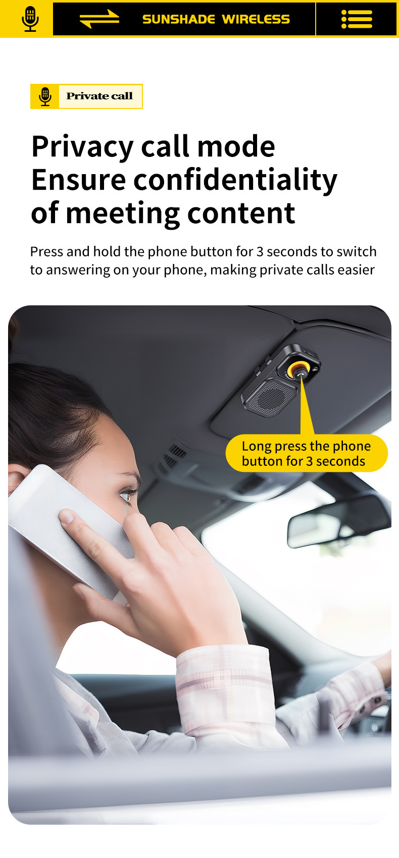 New Bt17 Sun Visor Bluetooth Car Hands-Free Call Noise Reduction Intelligent Sensor Vibration Boot Siri Voice 3W