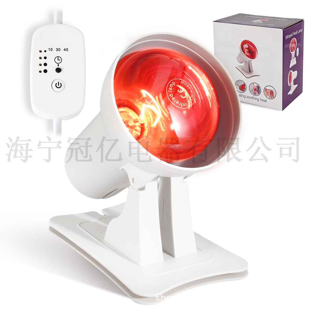 外贸跨境台式红外线理疗灯可调温定时110W150W美容院红光理疗灯