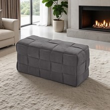 客厅沙发凳茶几凳子家用换鞋凳高级感懒人搭脚实木长条凳创意方凳