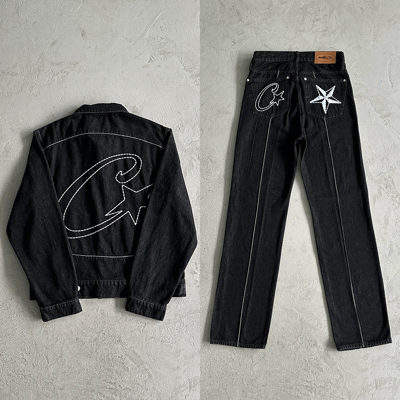 Special Offer! Hip-Hop Alcatraz Star Embroidery American High Street Retro Jeans Men's Denim Jacket Outer Suit Special Offer! Hip-Hop Alcatraz Star Embroidery American High Street Retro Jeans Men's Denim Jacket Outer Suit
