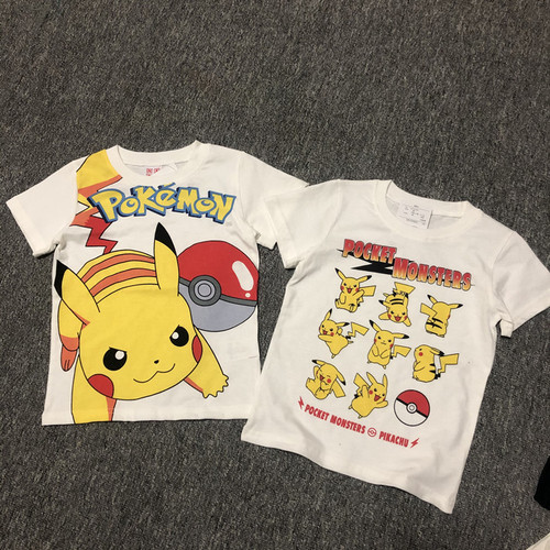 Summer  New Cartoon Anime Watermark Print Children's Short-Sleeve Wholesale T-Shirt