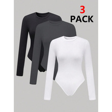 P 20093 Tight Crew Neck Long Sleeve Bodysuit ����Բ�쳤����
