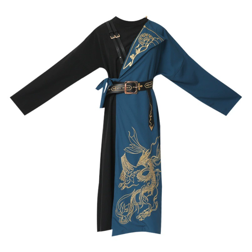 Лето 2022 новый мужской костюм с длинными рукавами Hanfu Jinyiwei с вышивкой для выступлений, классный костюм с вышивкой, длинная рубашка, костюм с поясом, мужской