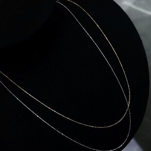 18K Gold Finished Product, Adjustable Pin Bead Chain, Can Be Worn Alone with Pendant, Yellow and White Colors