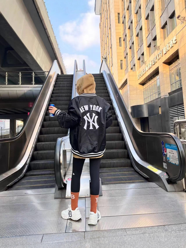 跨境MLB潮牌秋款复古刺绣logo百搭宽松休闲男女款棒球服夹克外套|undefined