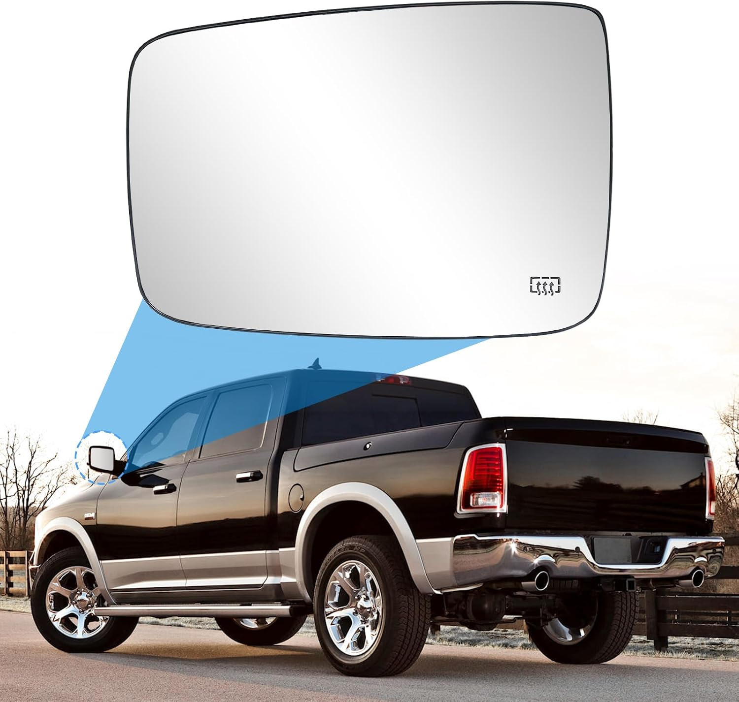 68050298Aa 68050299Aa Is Suitable for 09-18 Dodge Ram1500/2500 Heated Rearview Mirror Lenses