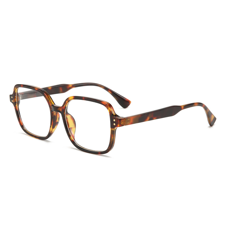Gafas anti-luz azul que cambian de color para hombre, montura grande, montura óptica retro, gafas sin graduación de moda para mujer, protección ocular transfronteriza, estilo retro artístico.