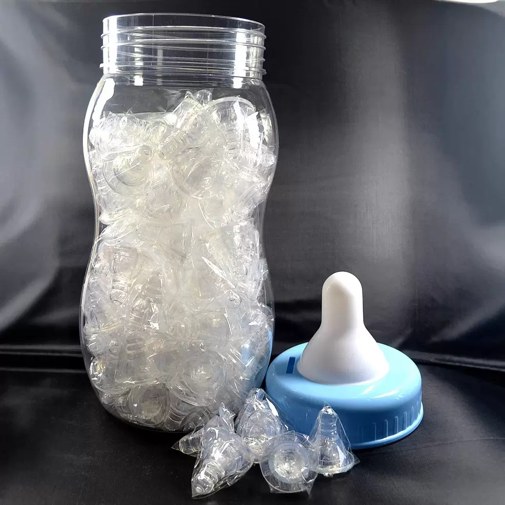 现货批发桶装奶嘴液态硅胶宽口标口100个装母婴店大桶实感奶嘴