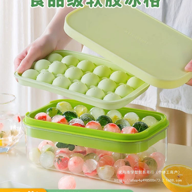 Форма для льда для дома из мягкой резины, сферические хоккейные кубики