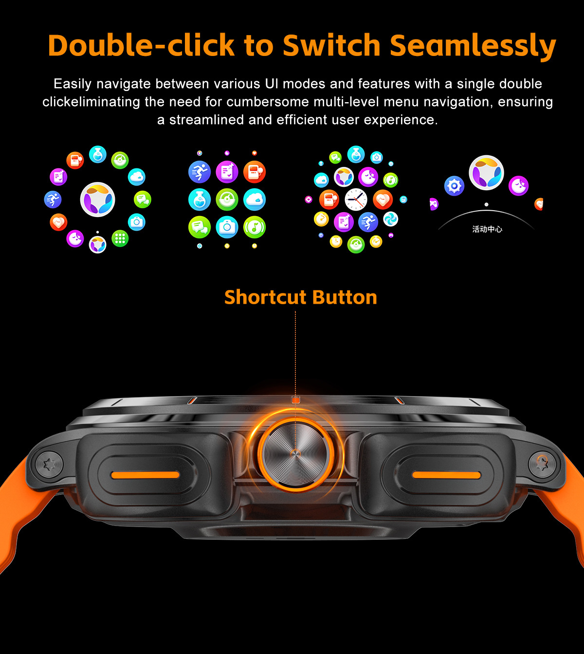 Smartwatch med integrerade tws hörlurar bluetooth sportklocka_voghion.com