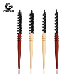 Curly hair styling small roller comb high temperature resistant hairdressing tool lotus wood handle household bangs makeup fluffy curly hair comb